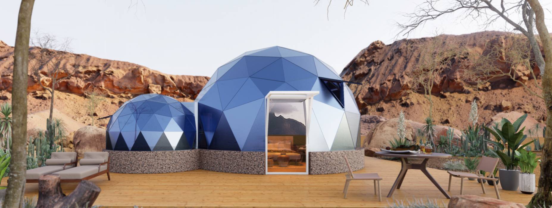 张北县球形智能光伏玻璃星空房